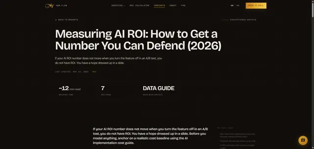 A Learn article page with a reading-time and section count